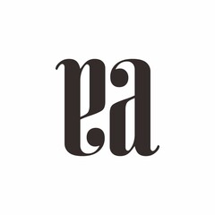simple E and A initials logo