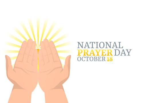 vector graphic of national prayer day good for national prayer day celebration. flat design. flyer design.flat illustration.