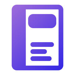 Obraz premium book icon flat gradient style