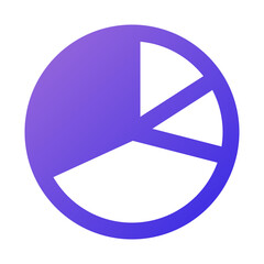 statistics icon flat gradient style