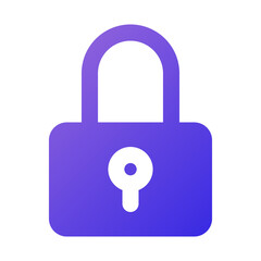 padlock icon flat gradient style