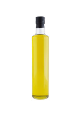 slender tall oil bottle, olive oil in glass bottle