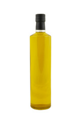 olive oil in glass bottle