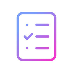 Survey pixel perfect gradient linear ui icon. Answer question. Experience share. Poll for customers. Line color user interface symbol. Modern style pictogram. Vector isolated outline illustration