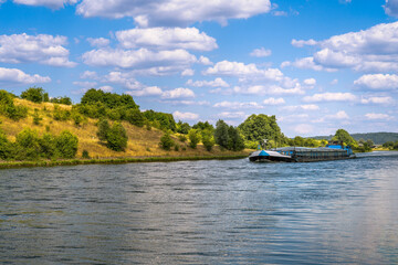 Fototapeta na wymiar Barge on the Rhine–Main–Danube Canal