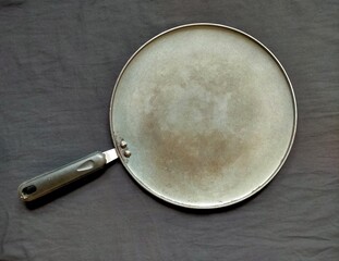 Fototapeta premium Frying pan on black background