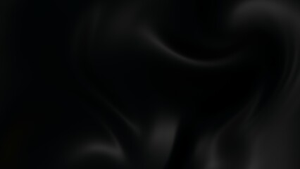 Beautiful black abstract background with folds of curtains. 3D illustration, 3D rendering.