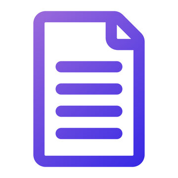 recommend clip art: document icon outline gradient style