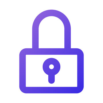 recommend clip art: padlock icon outline gradient style