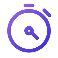 stopwatch icon outline gradient style