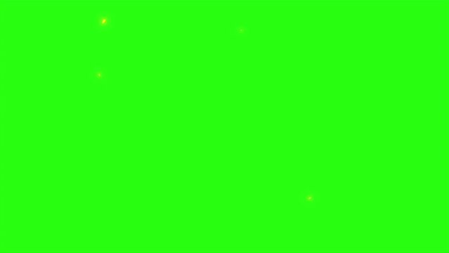 Loop animation fire on green screen background , flame spiral outward fire effect