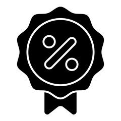 discount badge solid icon