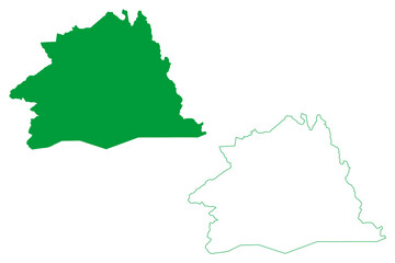 Obraz premium Itatira municipality (Ceará state, Municipalities of Brazil, Federative Republic of Brazil) map vector illustration, scribble sketch Itatira map