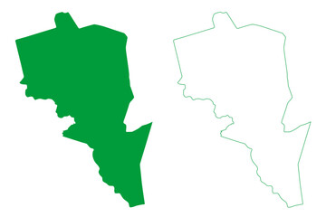 Redencao municipality (Ceará state, Municipalities of Brazil, Federative Republic of Brazil) map vector illustration, scribble sketch Redençao map