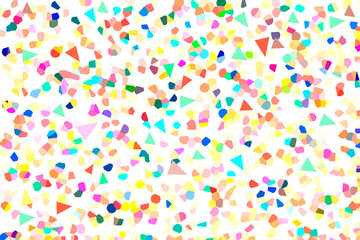 Confetti background, colorful bright pastel colors, retro 80s.