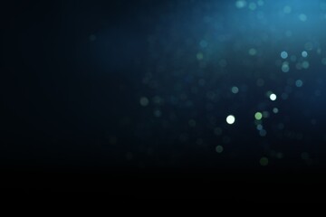 Blurred view of festive lights on blue background, space for text. Bokeh effect