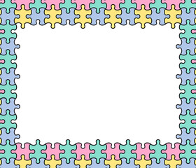 ジグソーパズルの背景イラスト素材