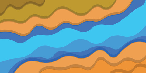 background with paper cut shapes. 3D abstract paper art style, design layout for business presentations, flyers, posters, prints, decorations, cards, brochures