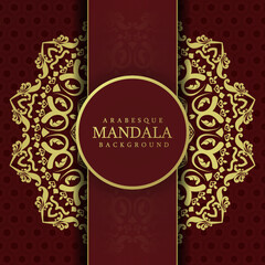 Luxury mandala ornamental background design with  arabesque Islamic style 