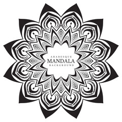 Luxury mandala ornamental background design with  arabesque Islamic style 