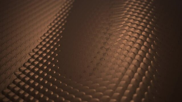 Reflective Copper Waves 3D Seamless Looping Background