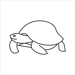 Turtle icon vector illustration, solid pictogram isolated on white background. Symbol, logo. EPS 10