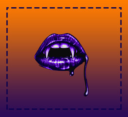 illustration of an background with lips
