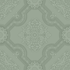 Fototapeta premium Classical luxury old fashioned damask ornament, royal seamless texture for wallpapers, textile, wrapping. Vintage exquisite floral baroque template.