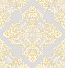 Classical luxury old fashioned damask ornament, royal seamless texture for wallpapers, textile, wrapping. Vintage exquisite floral baroque template.