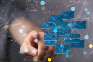 email marketing concept, send e-mail or newsletter.