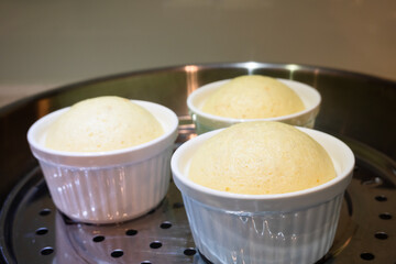 Chinese steamed bread in a cup
