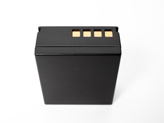 Battery for the camera on a white background.