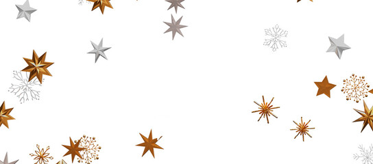 Snowflakes falling for christmas decoration abstract