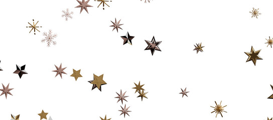 With Realistic Snowflakes Overlay On Light Silver Backdrop. Xmas Holidays