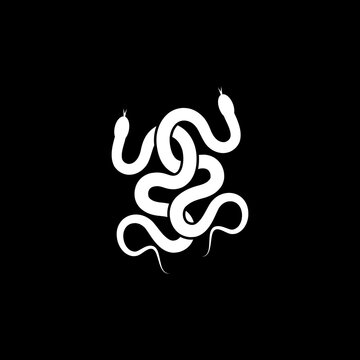 Snake icon isolated on dark background