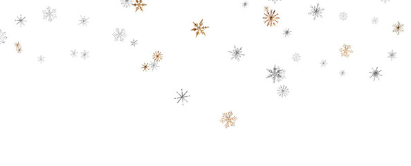 With Realistic Snowflakes Overlay On Light Silver Backdrop. Xmas Holidays