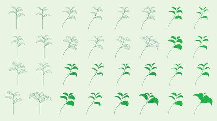 Design elements 2.
Set 23.Collection of frame leaf and tree vector