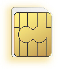 eSIM Embedded SIM card icon symbol concept.