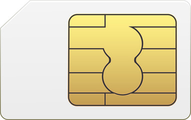 eSIM Embedded SIM card icon symbol concept.