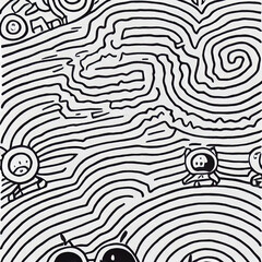 Cartoon cute doodles digital illustration line art detailed artwork funny artwork very inspiring