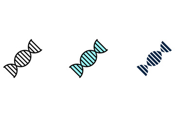 DNA Helix line icon. Simple element illustration. DNA Helix concept outline symbol design.