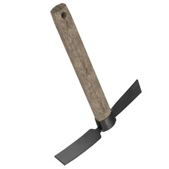 3d rendering illustration of a mattock
