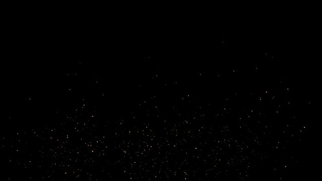 Fire Sparks particles overlay effect on black background. 4K