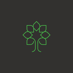 Nature tree logo design illustration vector template