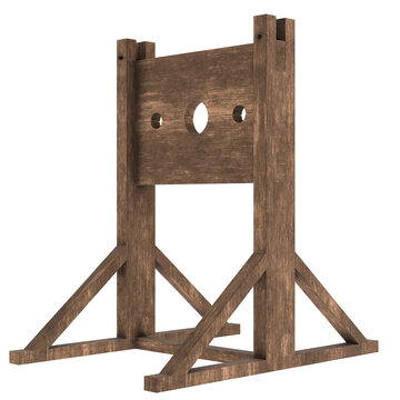 3d rendering illustration of a medieval pillory