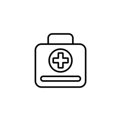 First Aid Box line icon. Simple element illustration. First Aid Box concept outline symbol design.