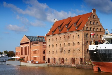 Gdansk city historic granary, Poland. Poland landmarks: Gdansk city.