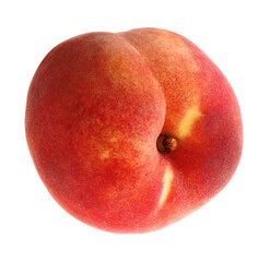 Delicious ripe juicy peach isolated on white