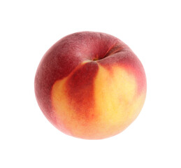 Delicious ripe juicy peach isolated on white