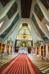 Kościół ksiądz ślub wesele dekoracja - obrazy, fototapety, plakaty